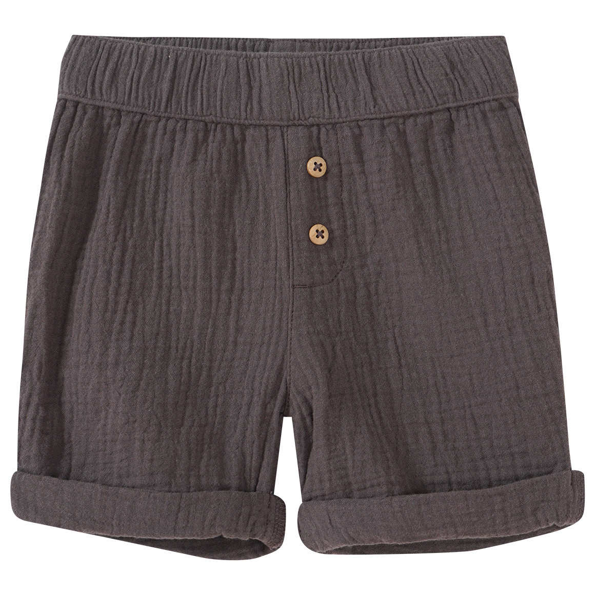 Baby Musselin-Shorts mit Zierknöpfen von Topomini