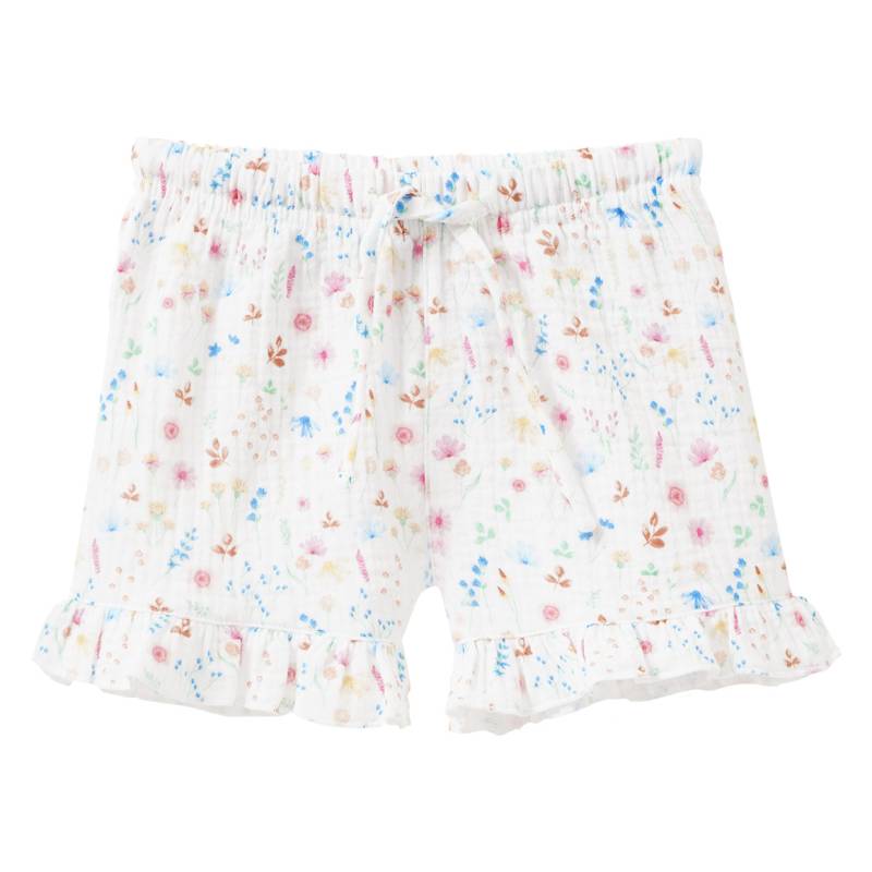 Baby Musselin-Shorts mit bunten Blumen von Topomini