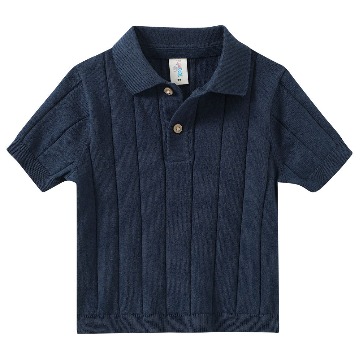 Baby Poloshirt Strukturstreifen von Topomini