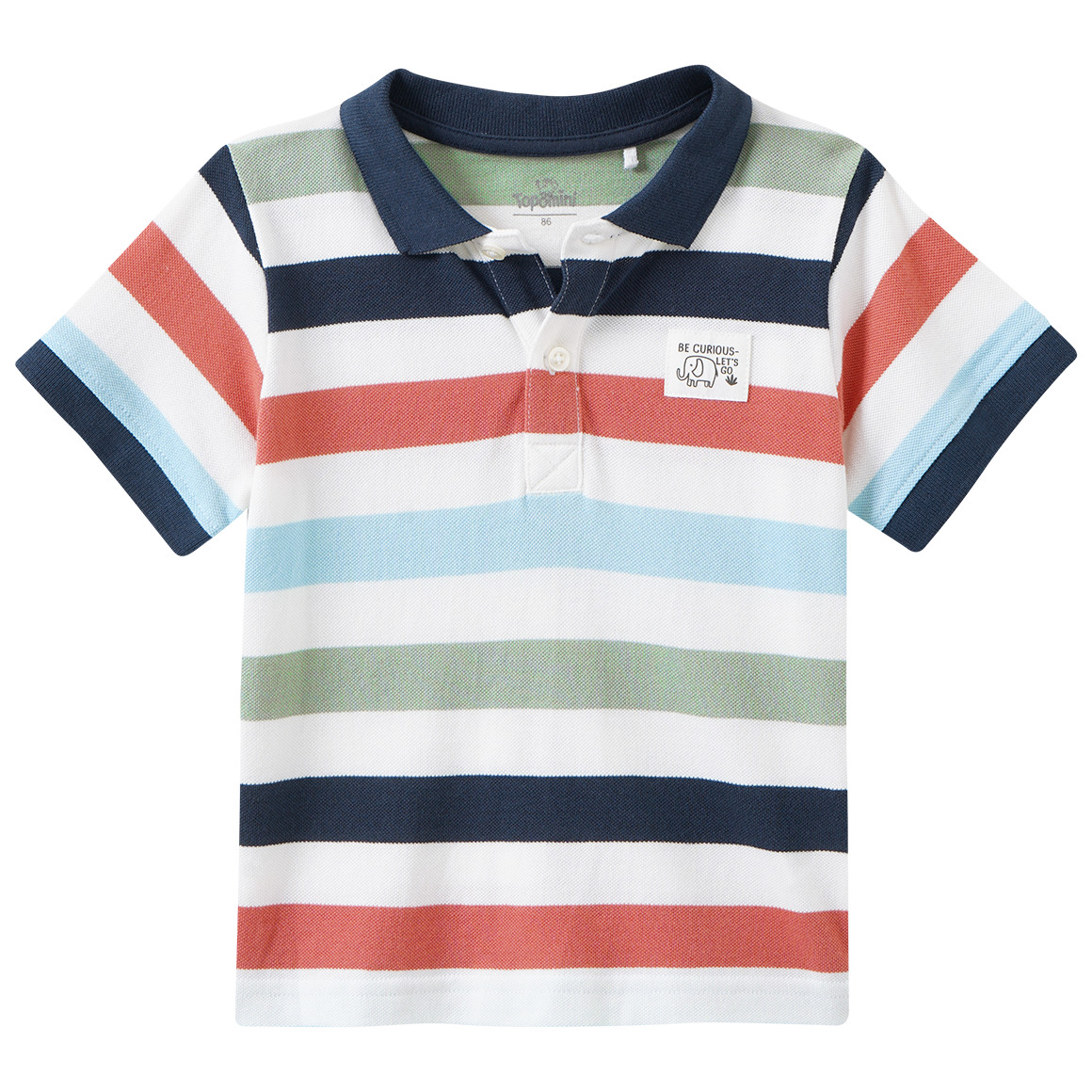 Baby Poloshirt mit Streifen von Topomini