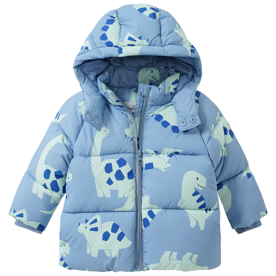 Baby Pufferjacke mit Dino-Allover von Topomini