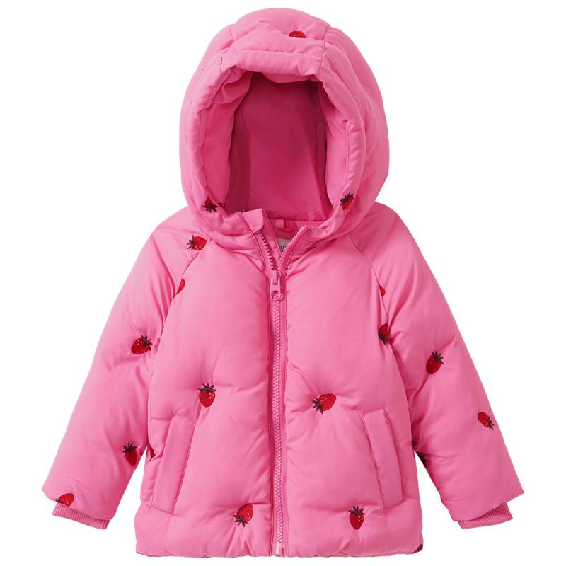 Baby Pufferjacke mit Erdbeer-Motiven Baby Pufferjacke mit Erdbeer-Motiven von Topomini