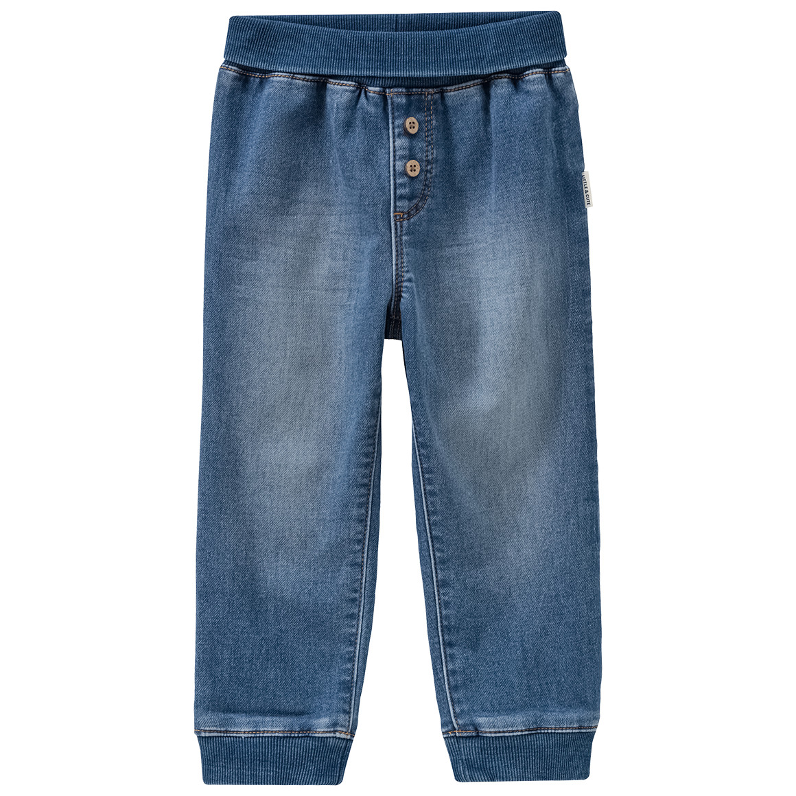 Baby Pull-on-Jeans mit Rippbund von Topomini