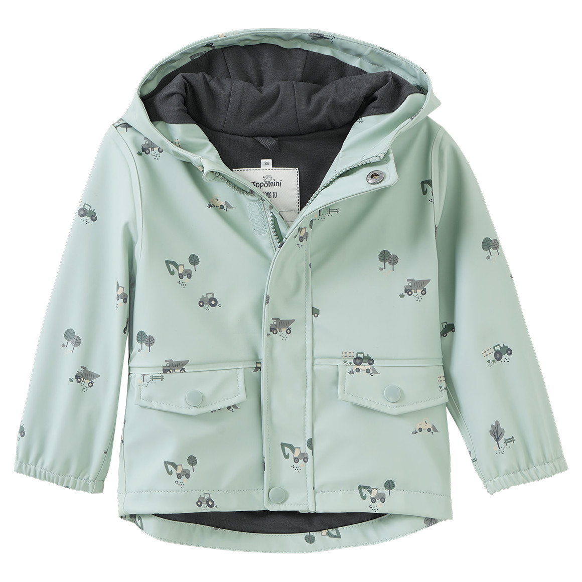 Baby Regenjacke mit Fahrzeug-Allover Baby Regenjacke mit Fahrzeug-Allover von Topomini