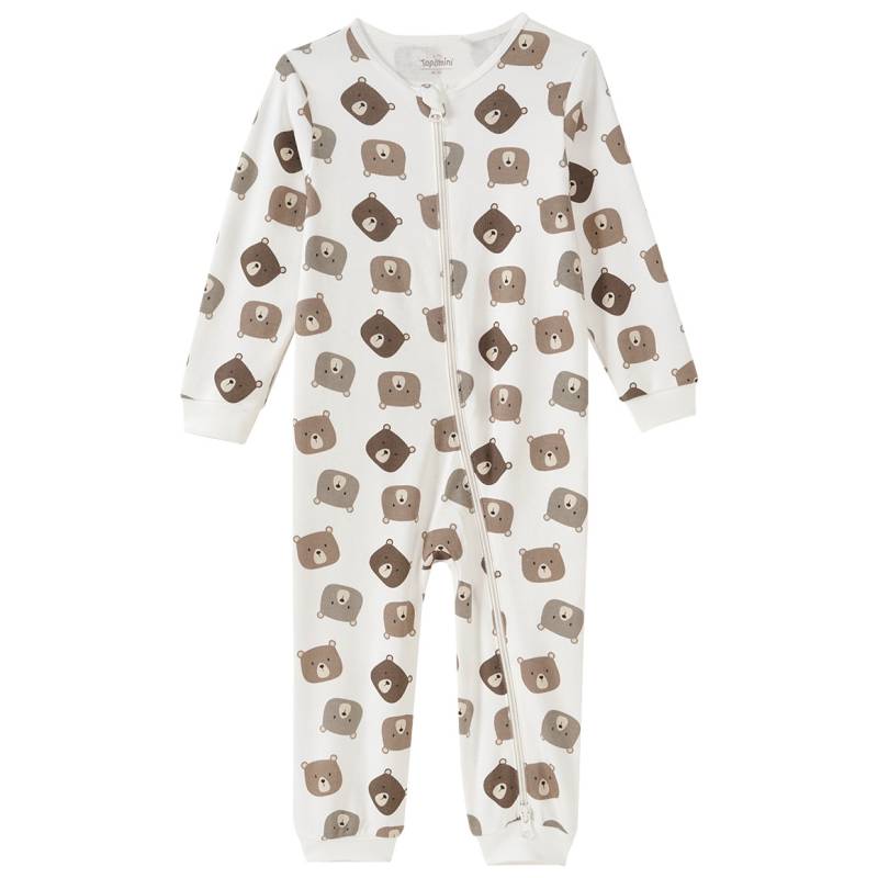 Baby Schlafanzug mit Bären-Allover von Topomini