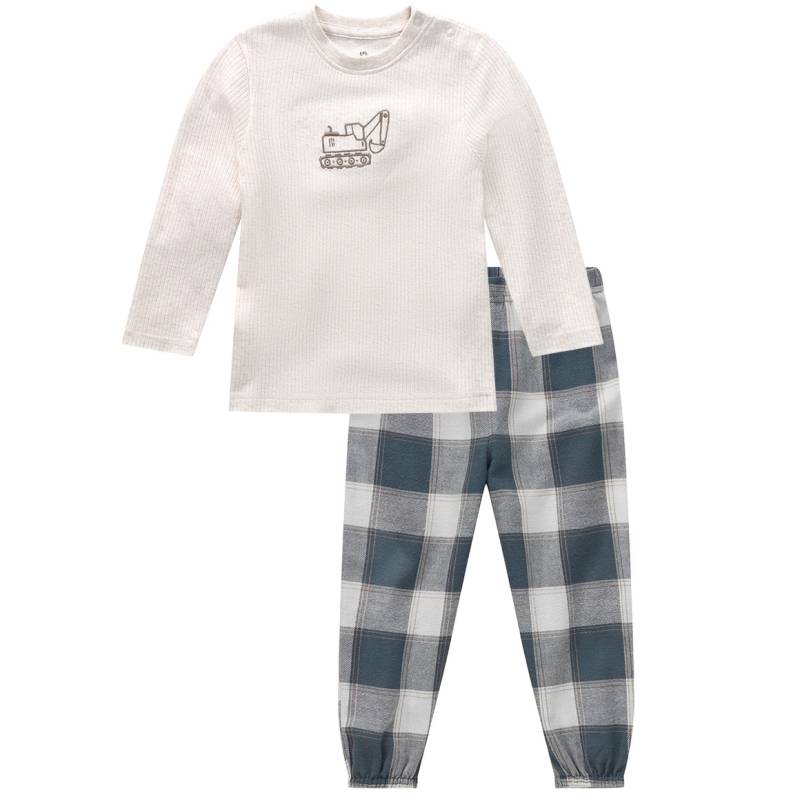 Baby Schlafanzug mit Bagger-Stickerei von Topomini
