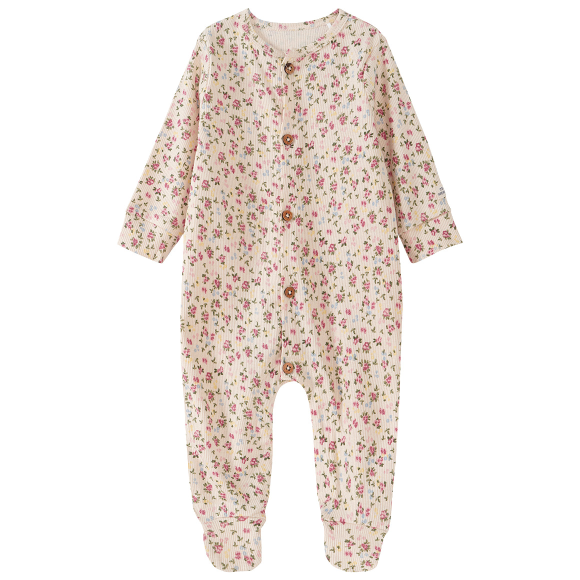 Baby Schlafanzug mit Blümchen-Allover von Topomini