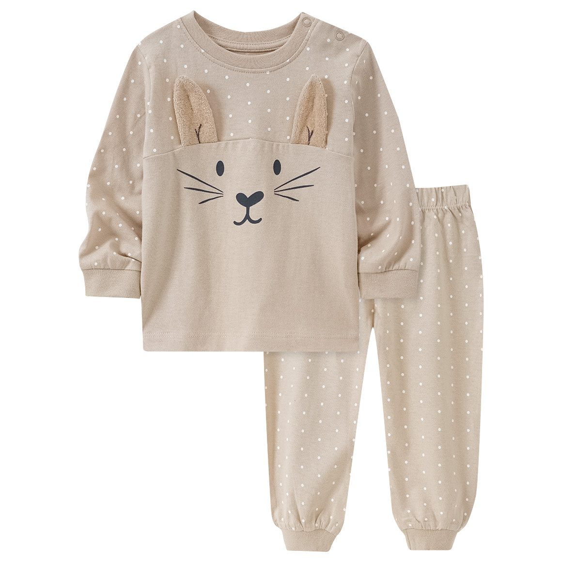 Baby Schlafanzug  mit Hasen-Motiv von Topomini