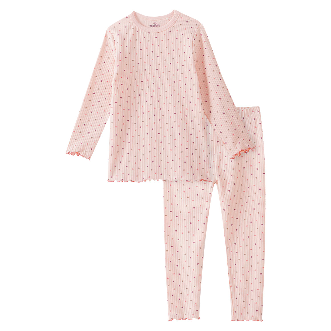 Baby Schlafanzug mit Herz-Allover Baby Schlafanzug mit Herz-Allover von Topomini