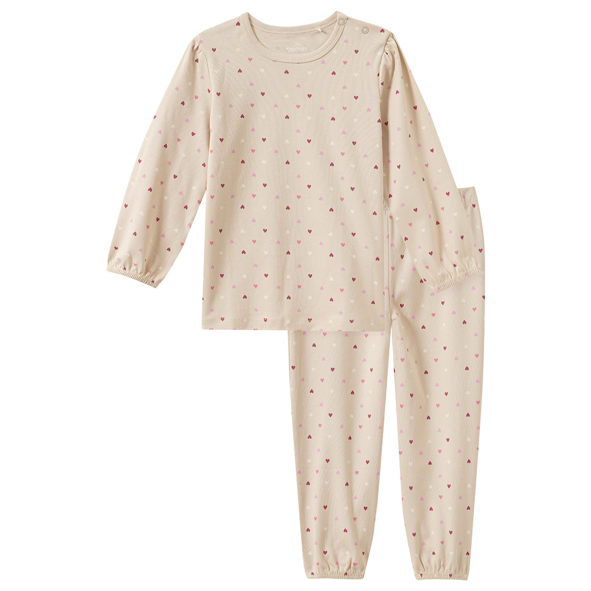 Baby Schlafanzug mit Herz-Allover von Topomini