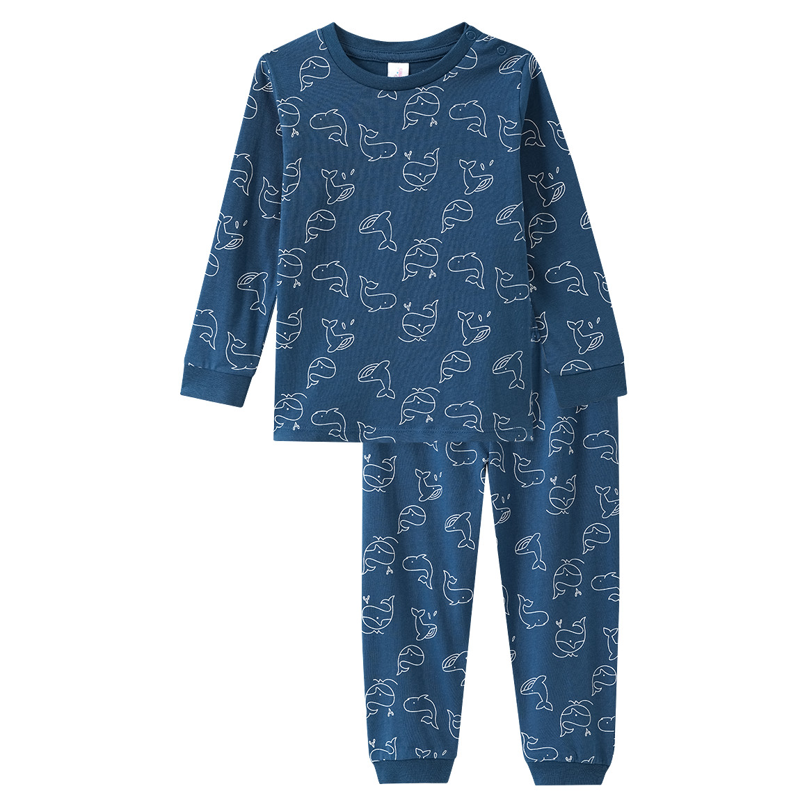 Baby Schlafanzug mit Wal-Print von Topomini