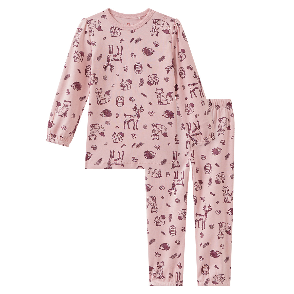 Baby Schlafanzug mit Waldtier-Motiven von Topomini