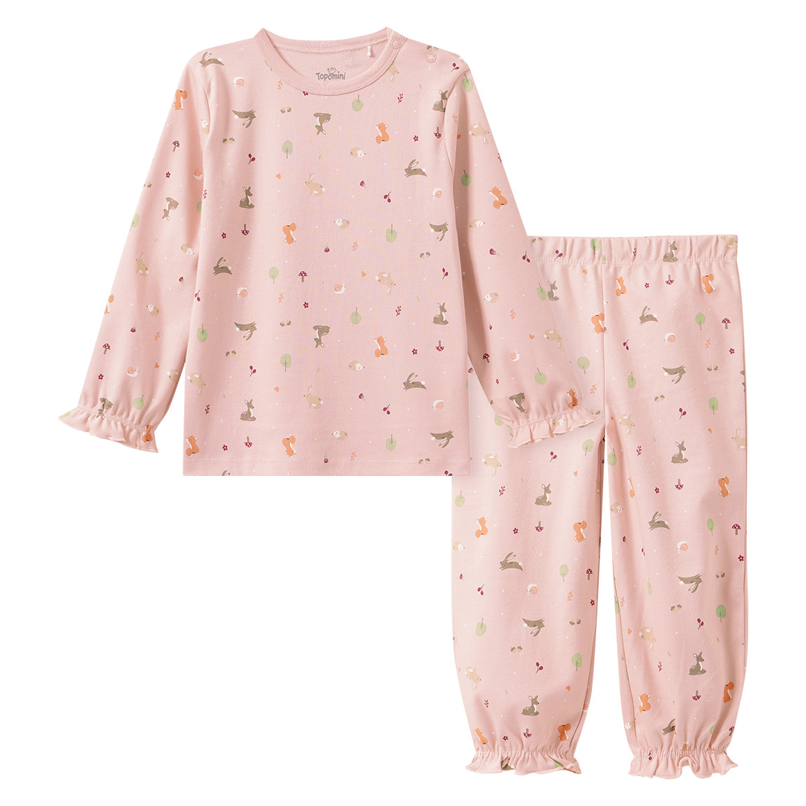Baby Schlafanzug mit Waldtier-Motiven von Topomini