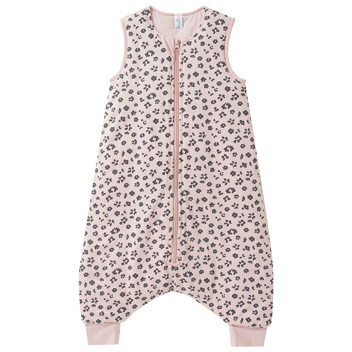 Baby Schlafoverall mit Bein und Blumen-Print von Topomini