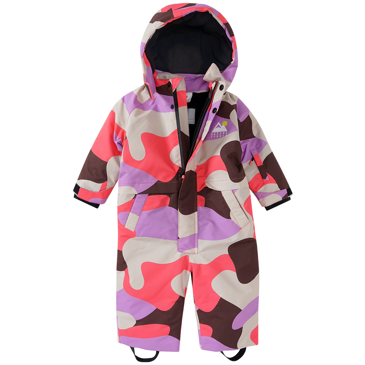 Baby Schneeoverall mit Allover-Muster von Topomini