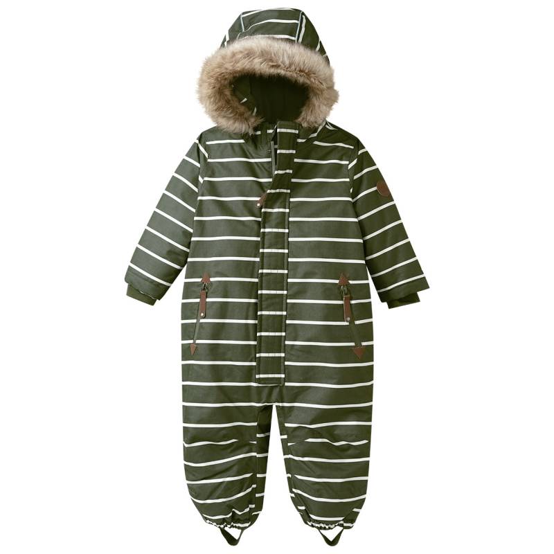 Baby Schneeoverall mit Fellkapuze von Topomini