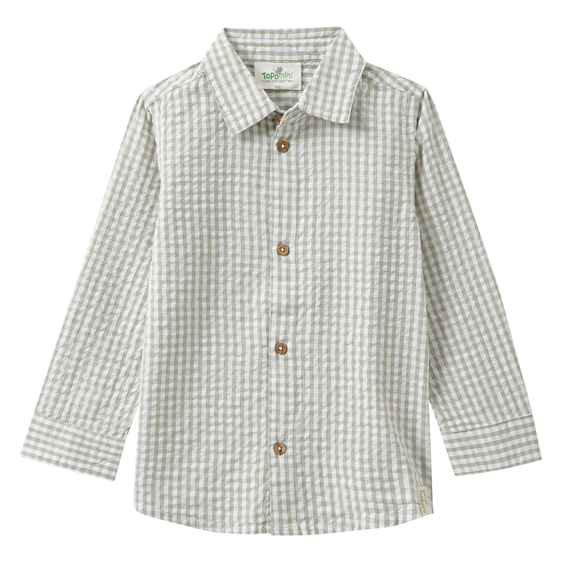 Baby Seersucker-Hemd kariert von Topomini