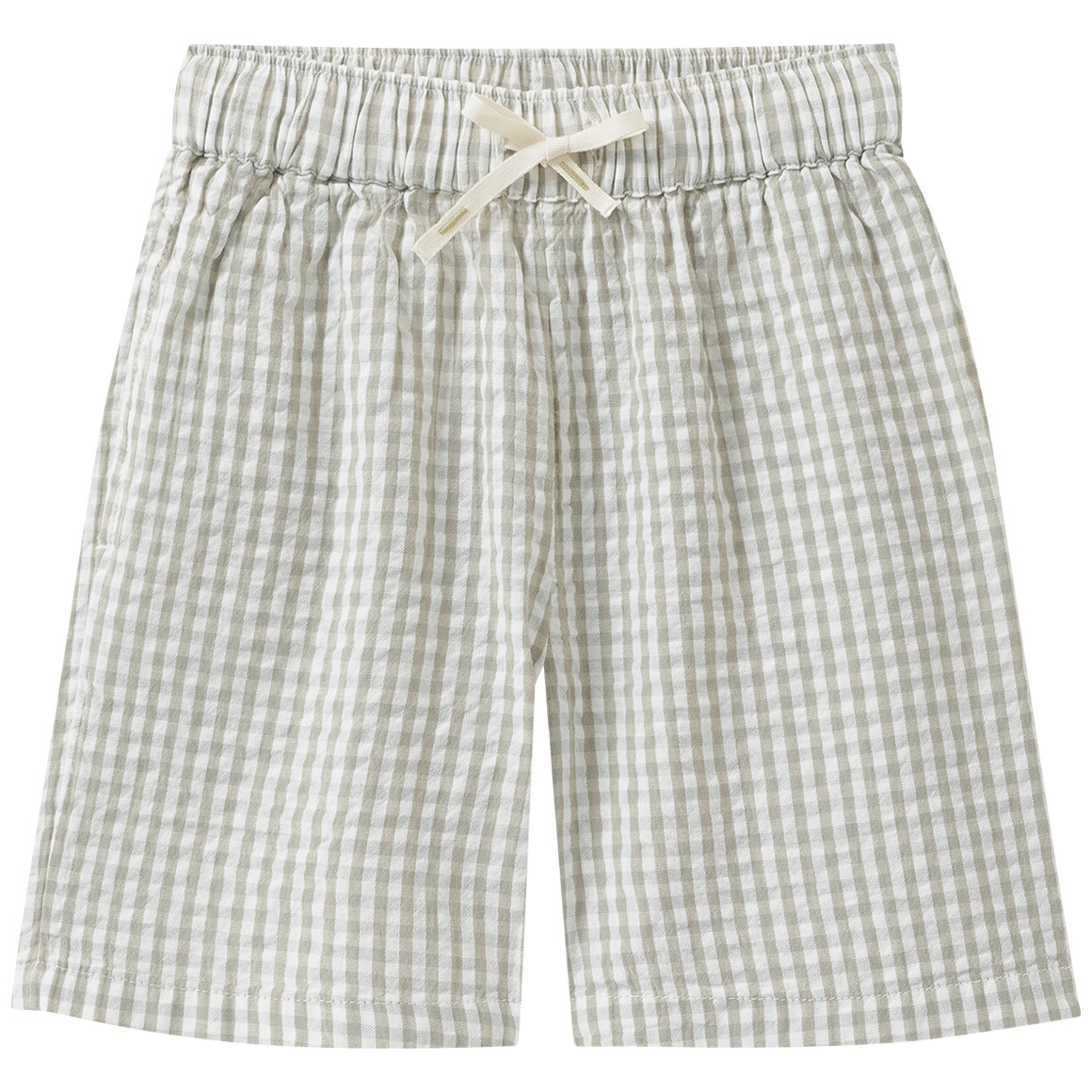 Baby Seersucker-Shorts kariert von Topomini