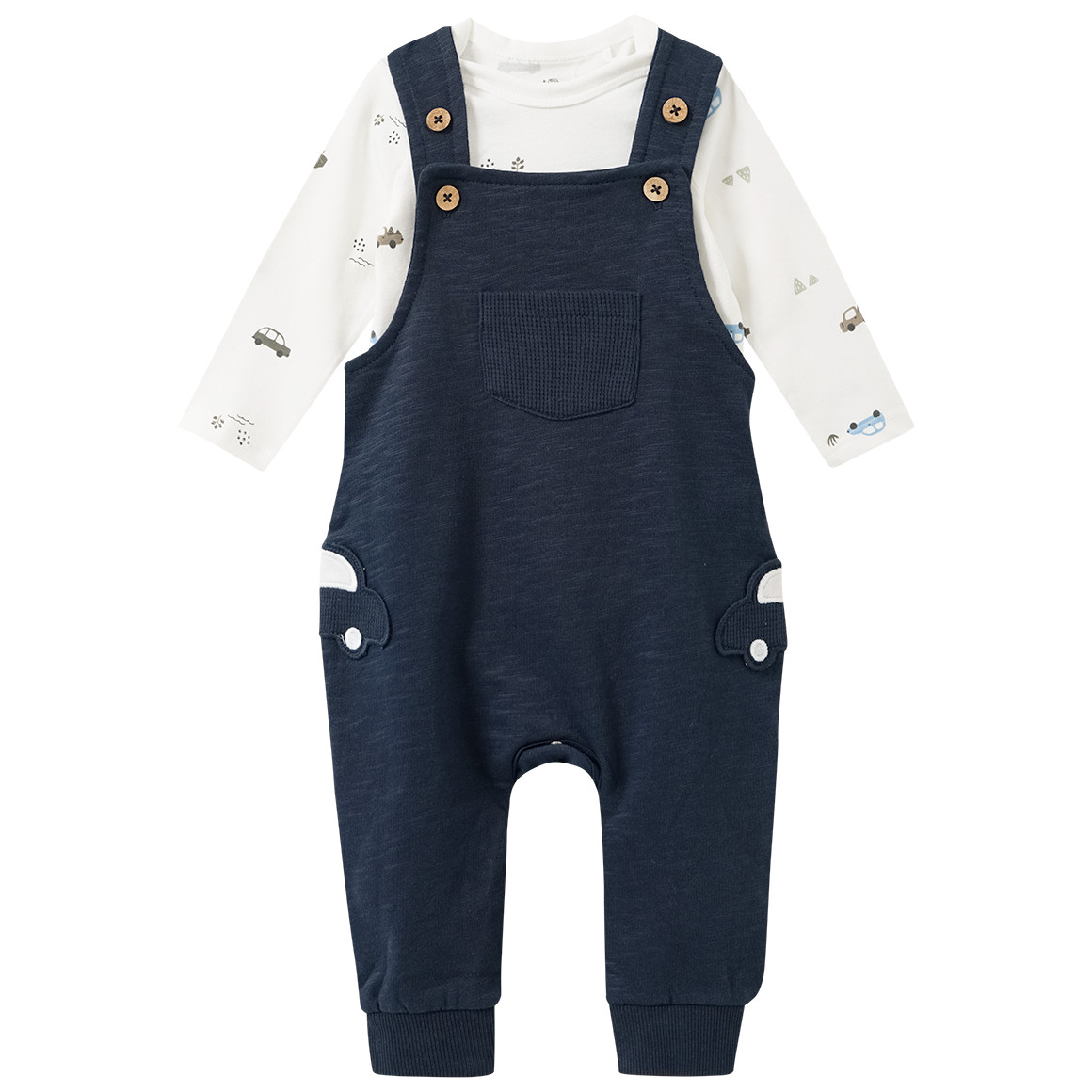 Baby Set aus Latzhose und Langarmbody von Topomini