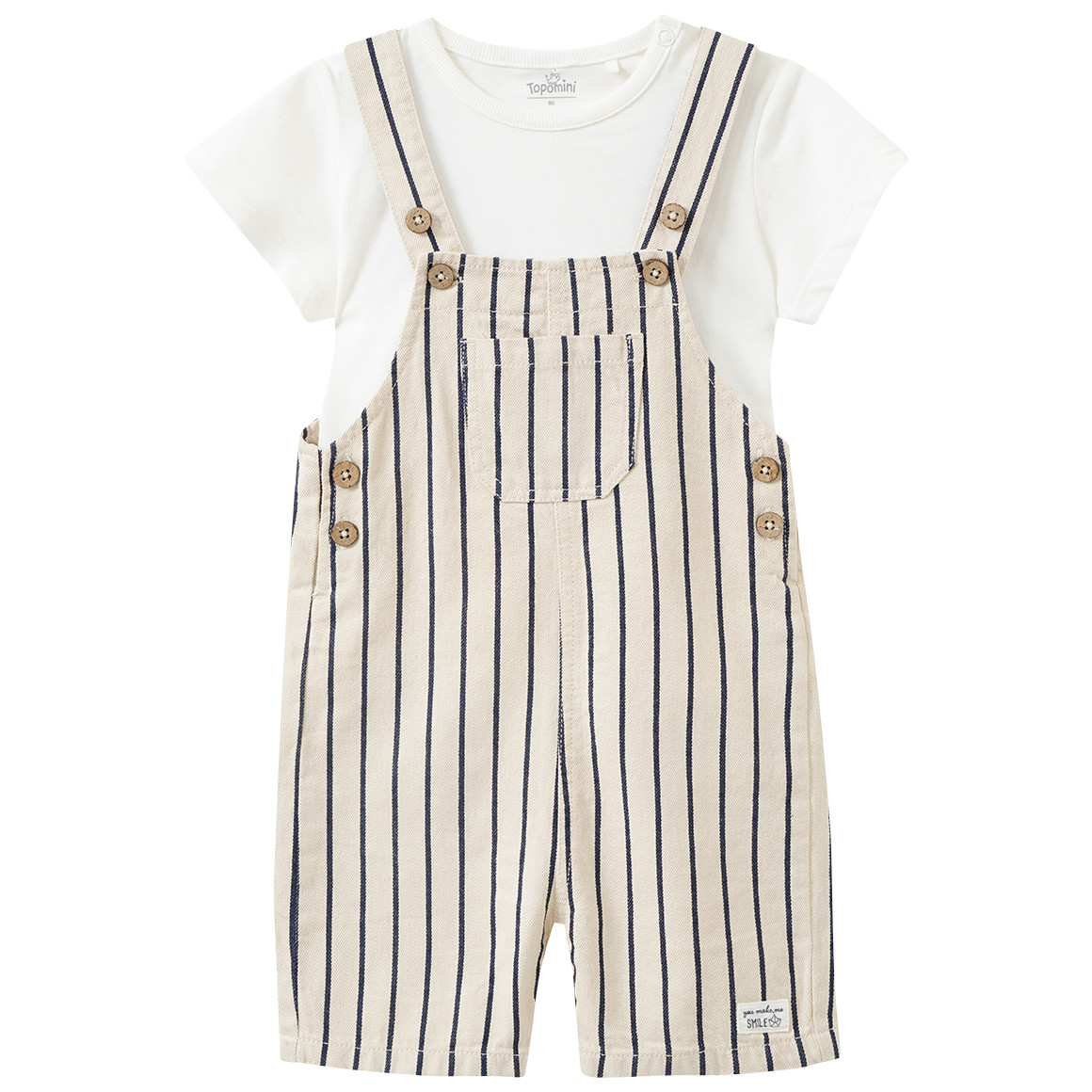 Baby Set aus Latzhose und T-Shirt von Topomini