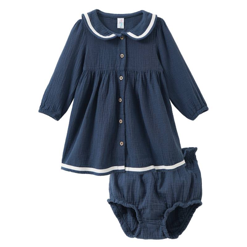 Baby Set aus Musselin-Kleid mit Shorts von Topomini