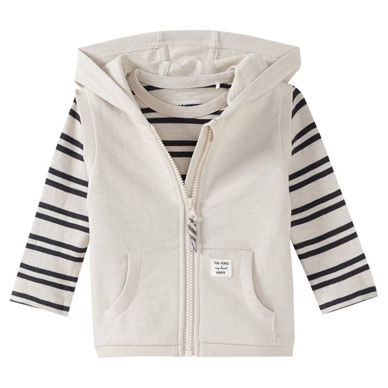 Baby Set aus Sweatweste und Langarmshirt von Topomini