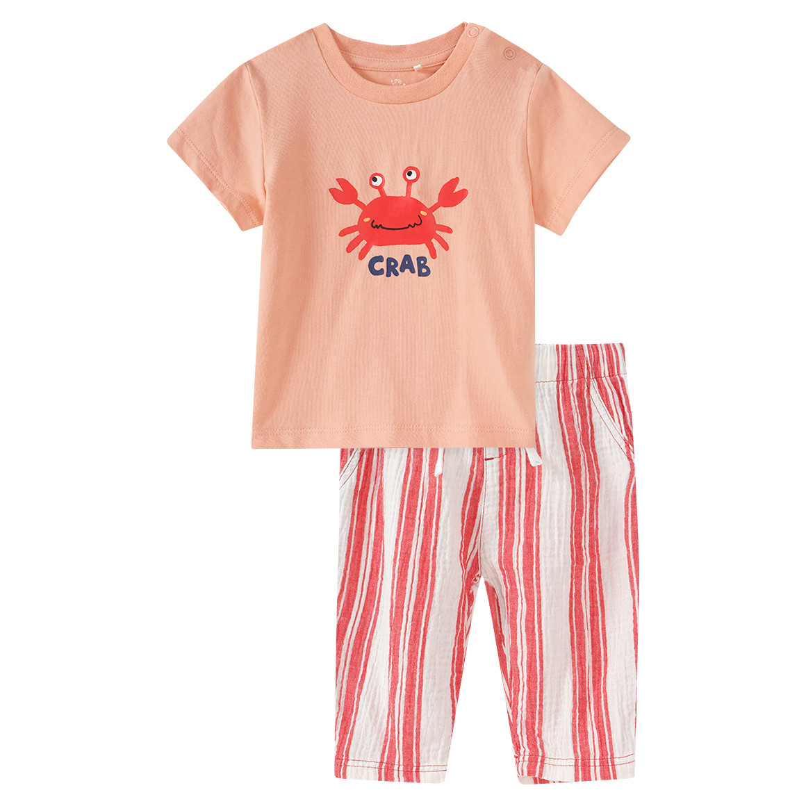 Baby Set aus T-Shirt und Musselin-Hose von Topomini