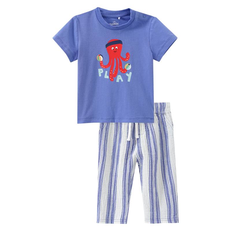 Baby Set aus T-Shirt und Musselin-Hose Baby Set aus T-Shirt und Musselin-Hose von Topomini