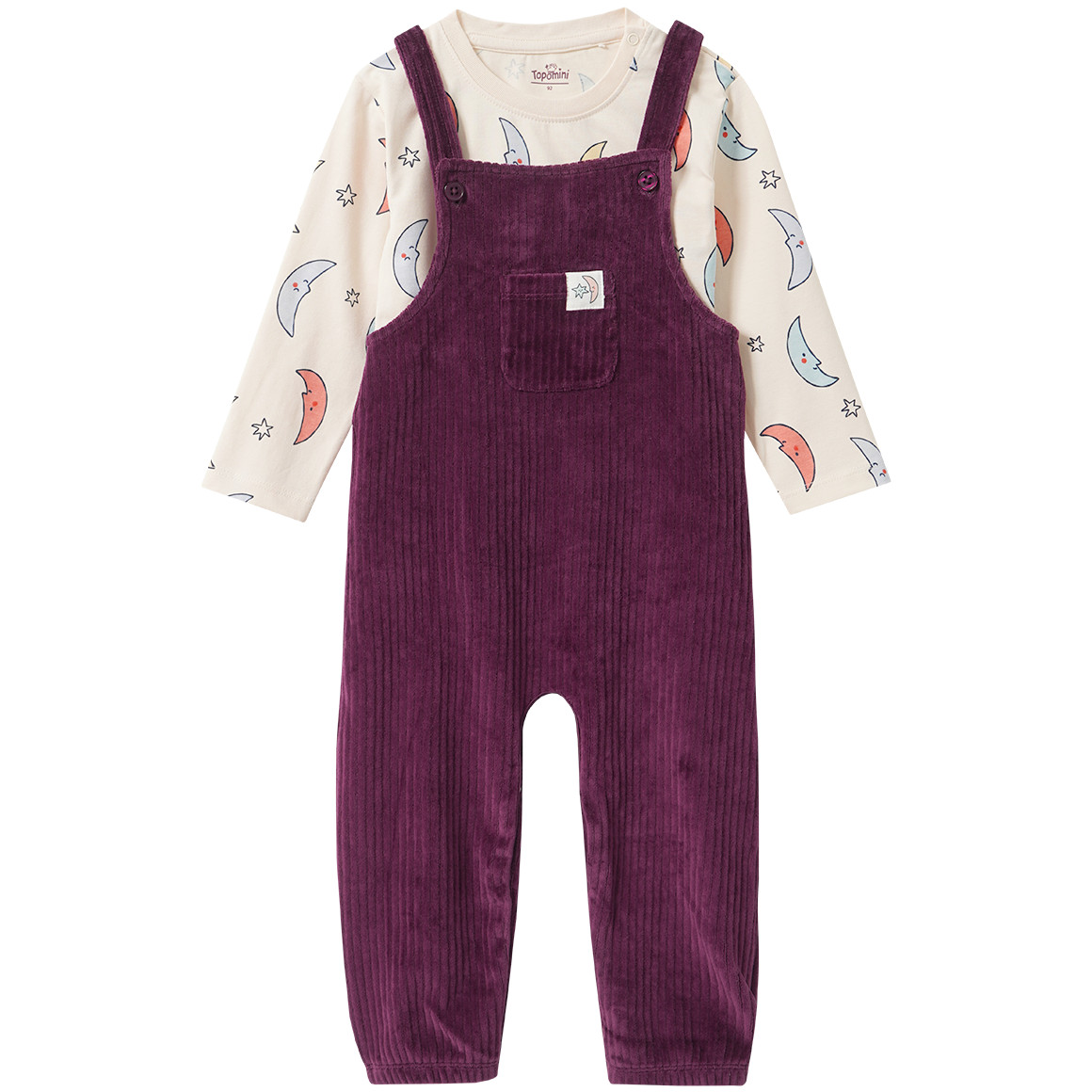 Baby Set mit Langarmshirt und Latzhose Baby Set mit Langarmshirt und Latzhose von Topomini