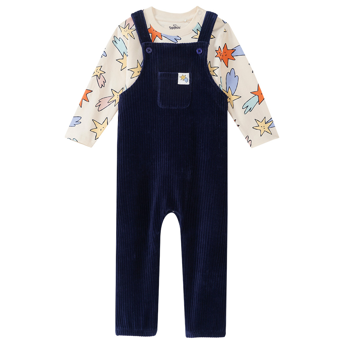 Baby Set mit Langarmshirt und Latzhose Baby Set mit Langarmshirt und Latzhose von Topomini