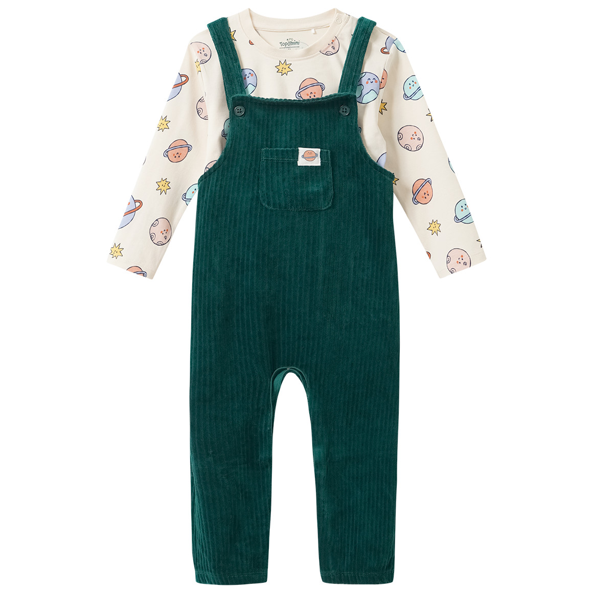 Baby Set mit Langarmshirt und Latzhose Baby Set mit Langarmshirt und Latzhose von Topomini