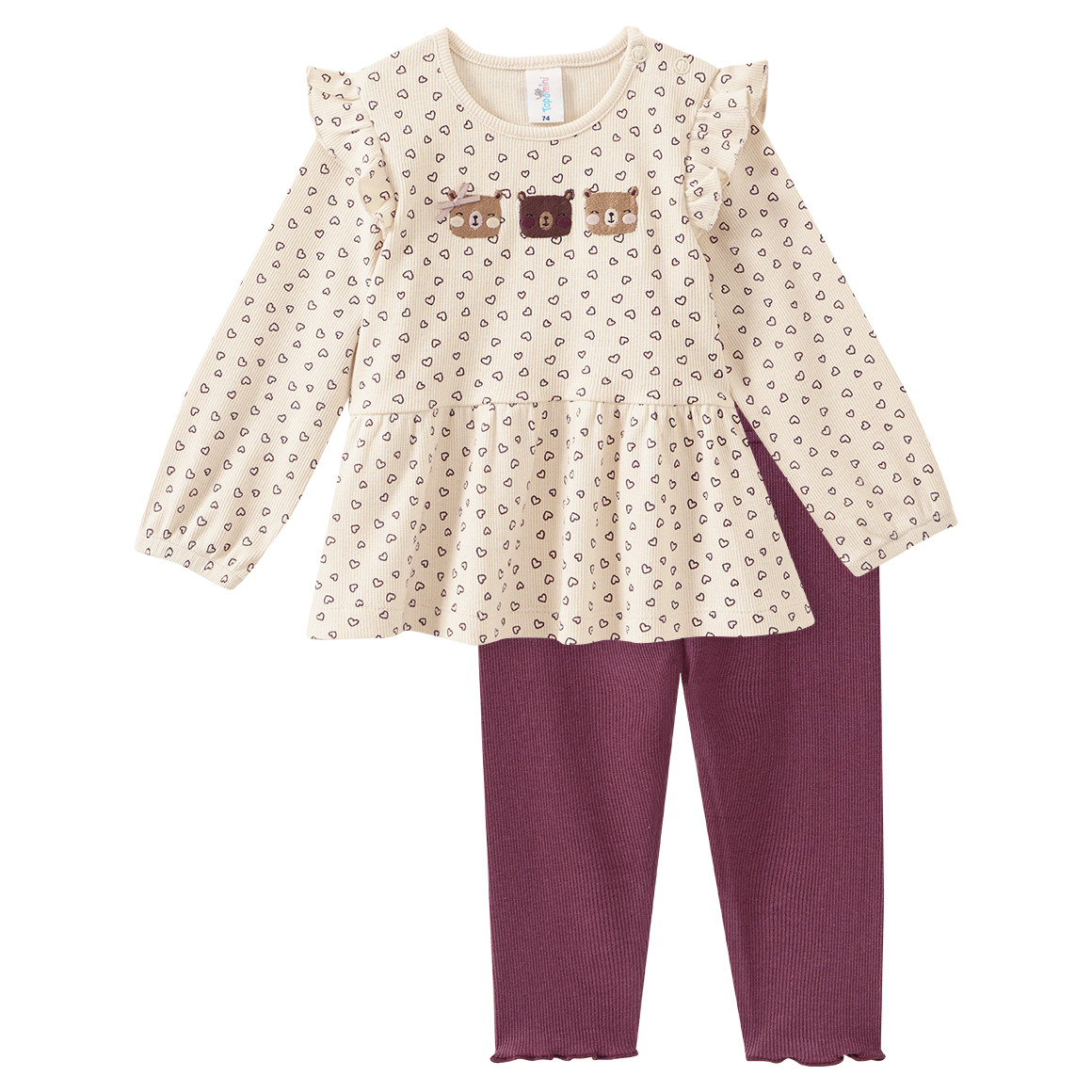 Baby Set mit Langarmshirt und Leggings von Topomini