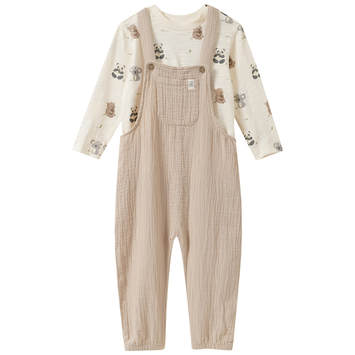 Baby Set mit Latzhose und Langarmshirt von Topomini