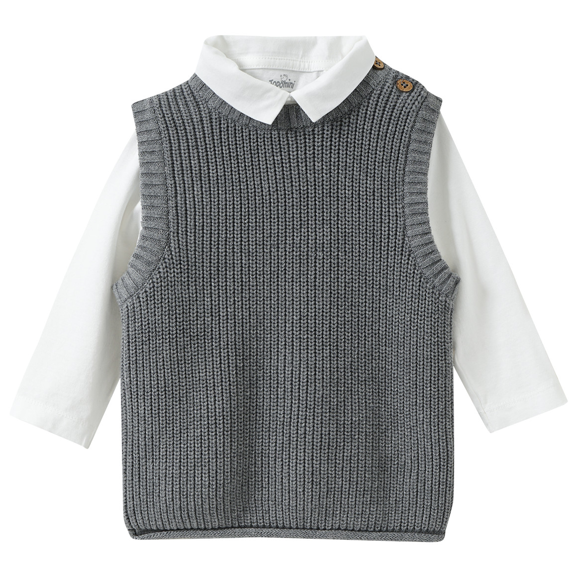 Baby Set mit Pullunder und Langarmshirt Baby Set mit Pullunder und Langarmshirt von Topomini