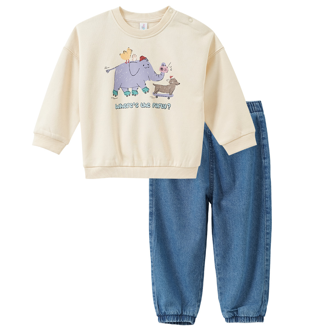 Baby Set mit Sweatshirt und Jeans Baby Set mit Sweatshirt und Jeans von Topomini