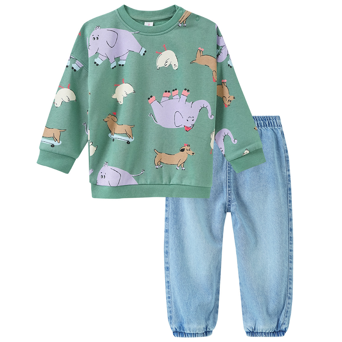 Baby Set mit Sweatshirt und Jeans von Topomini