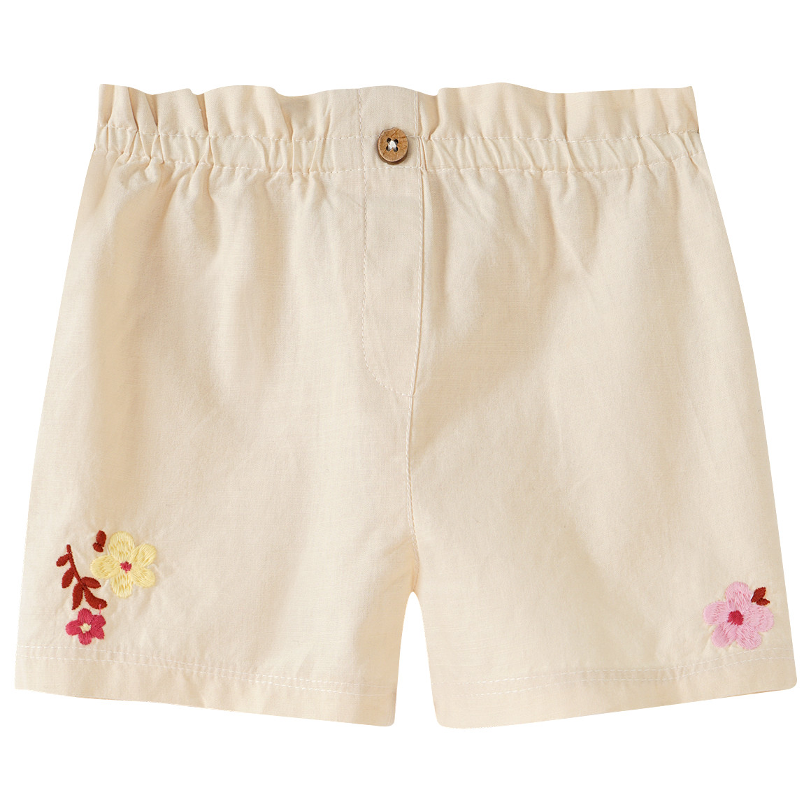 Baby Shorts mit Blumen-Stickerei von Topomini