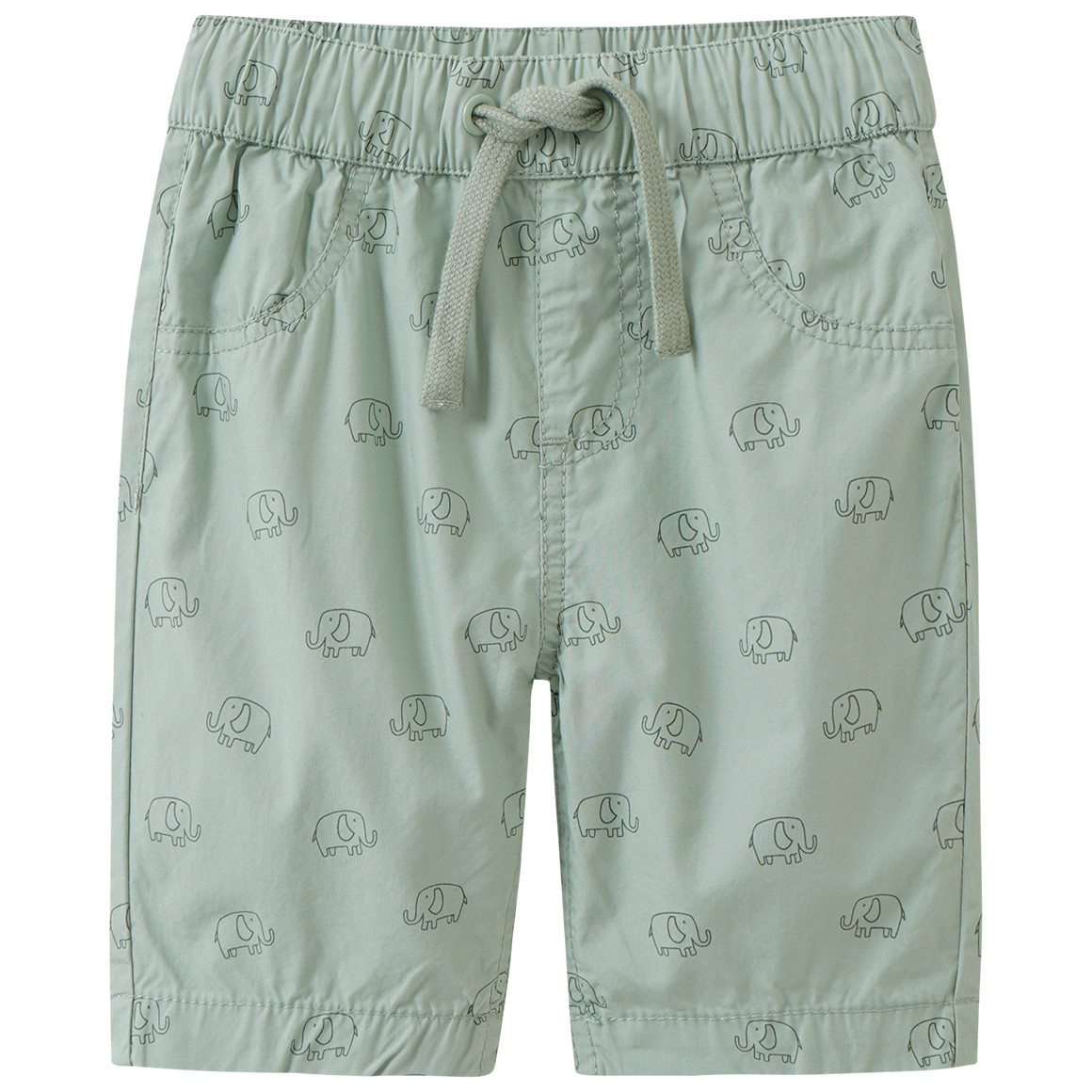 Baby Shorts mit Elefanten allover von Topomini