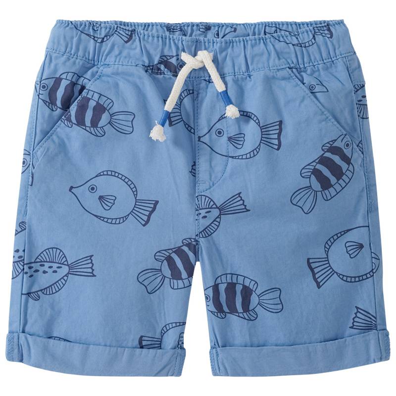 Baby Shorts mit Fisch-Allover von Topomini