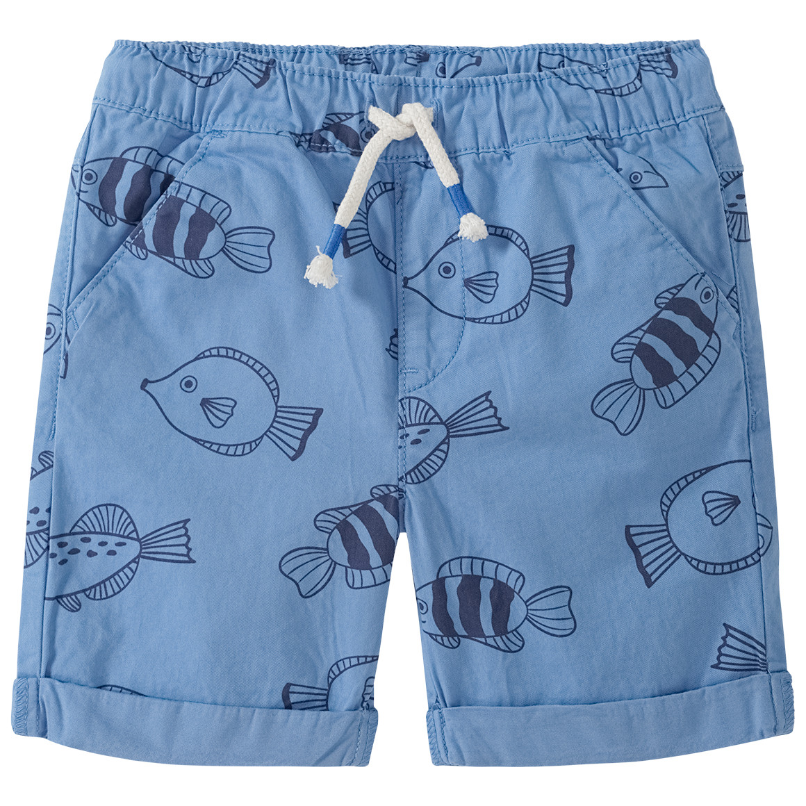 Baby Shorts mit Fisch-Allover Baby Shorts mit Fisch-Allover von Topomini