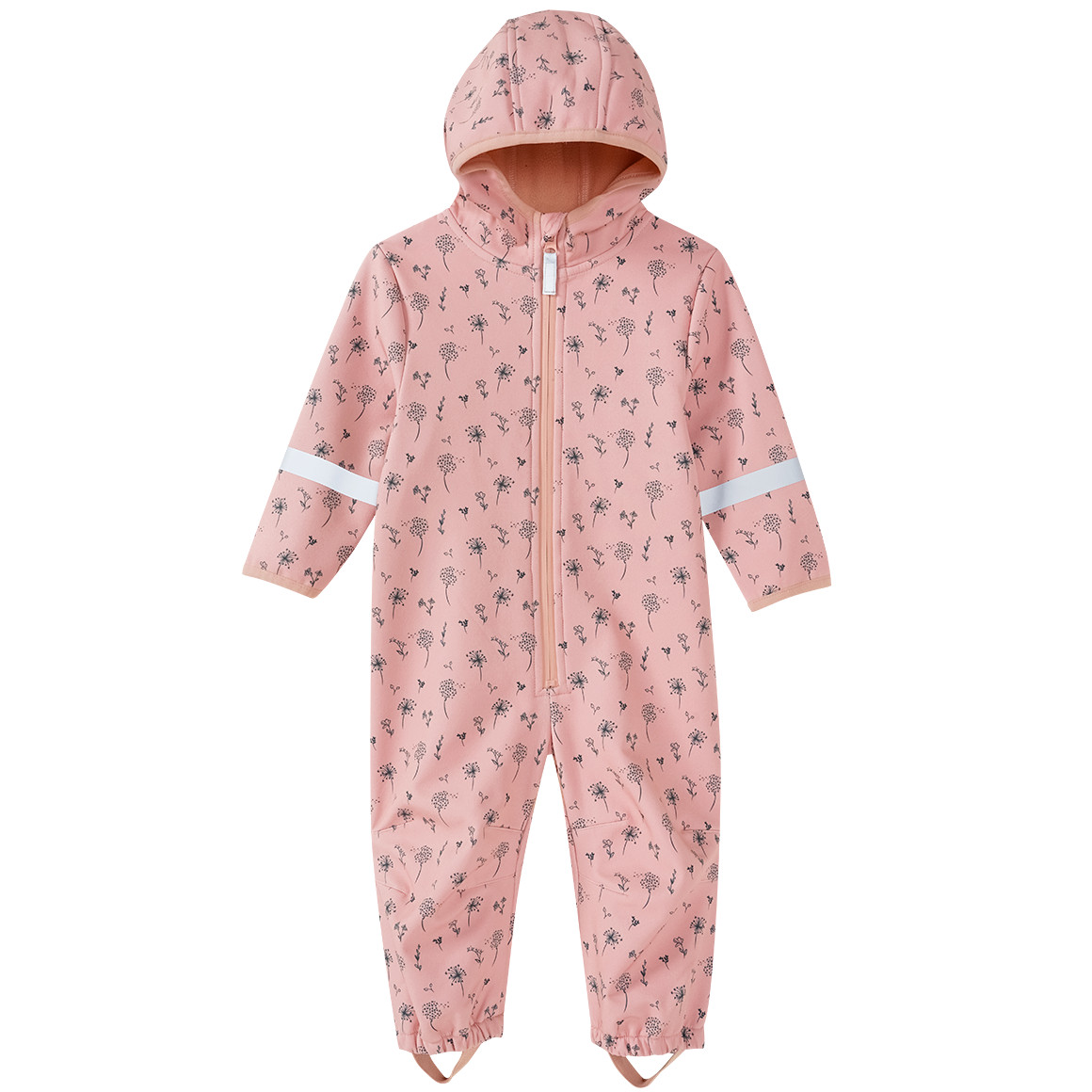 Baby Softshelloverall mit Blümchen von Topomini