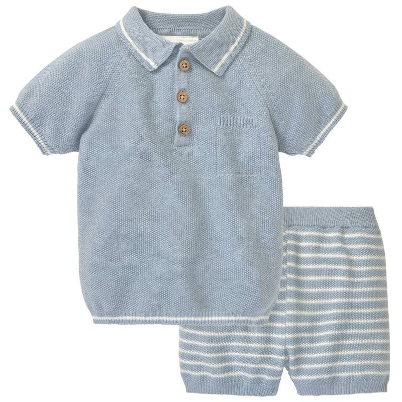 Baby Strick-Poloshirts und Shorts im Set von Topomini