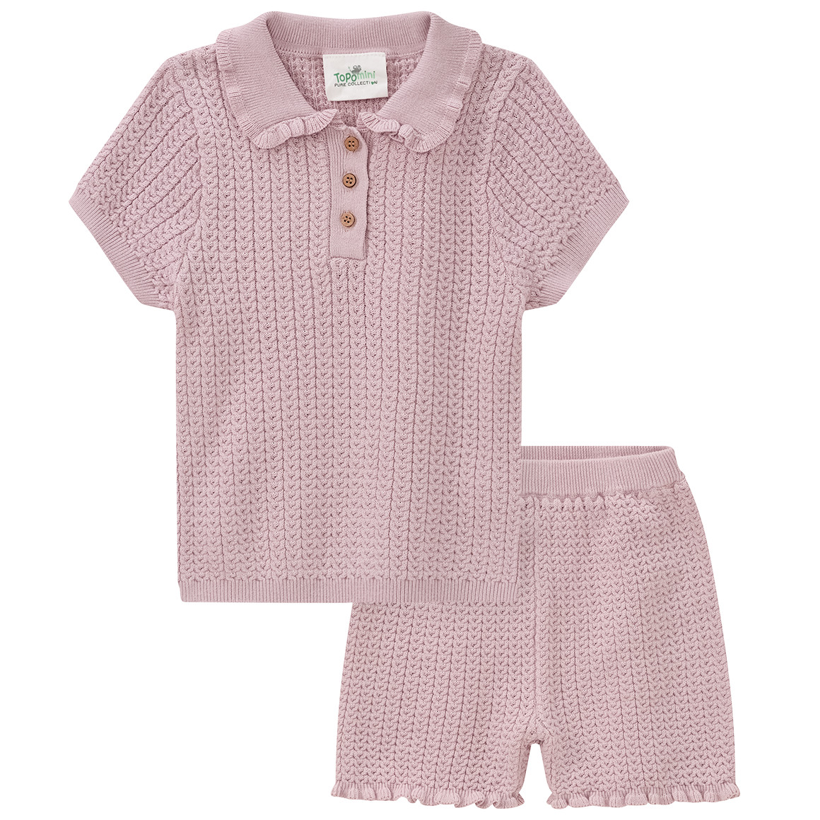 Baby Strick-Set mit Shirt und Hose von Topomini