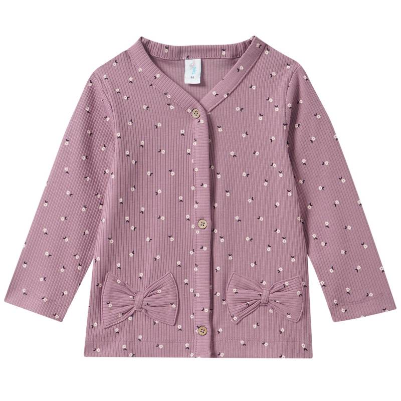 Baby Strickjacke mit Allover-Muster von Topomini
