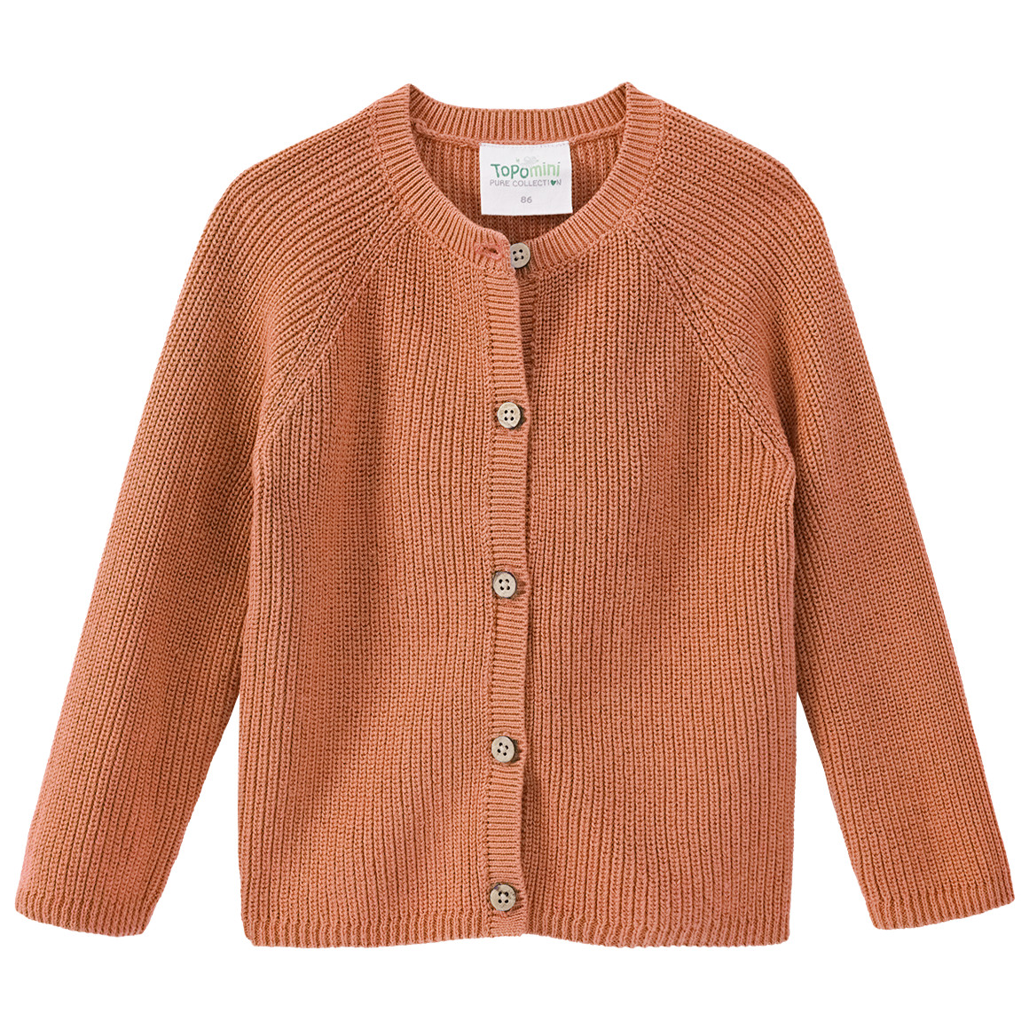 Baby Strickjacke mit Knopfleiste von Topomini