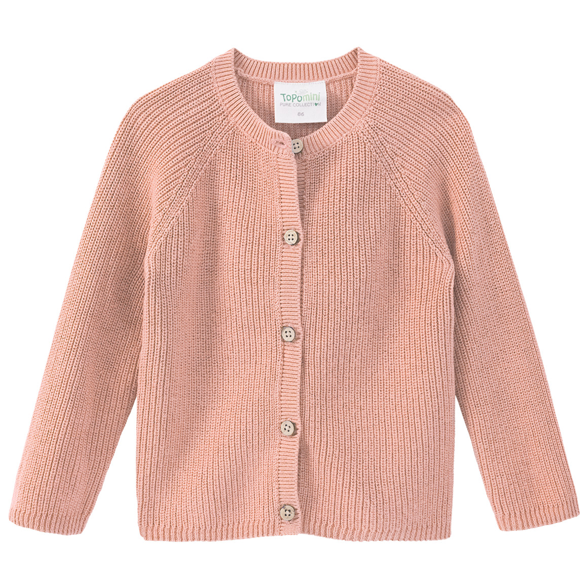 Baby Strickjacke mit Knopfleiste von Topomini