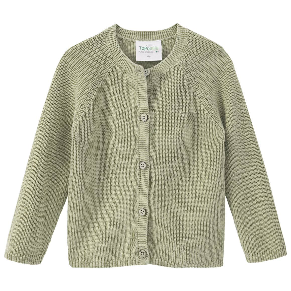 Baby Strickjacke mit Knopfleiste von Topomini