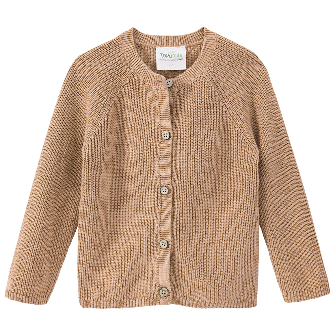 Baby Strickjacke mit Knopfleiste von Topomini