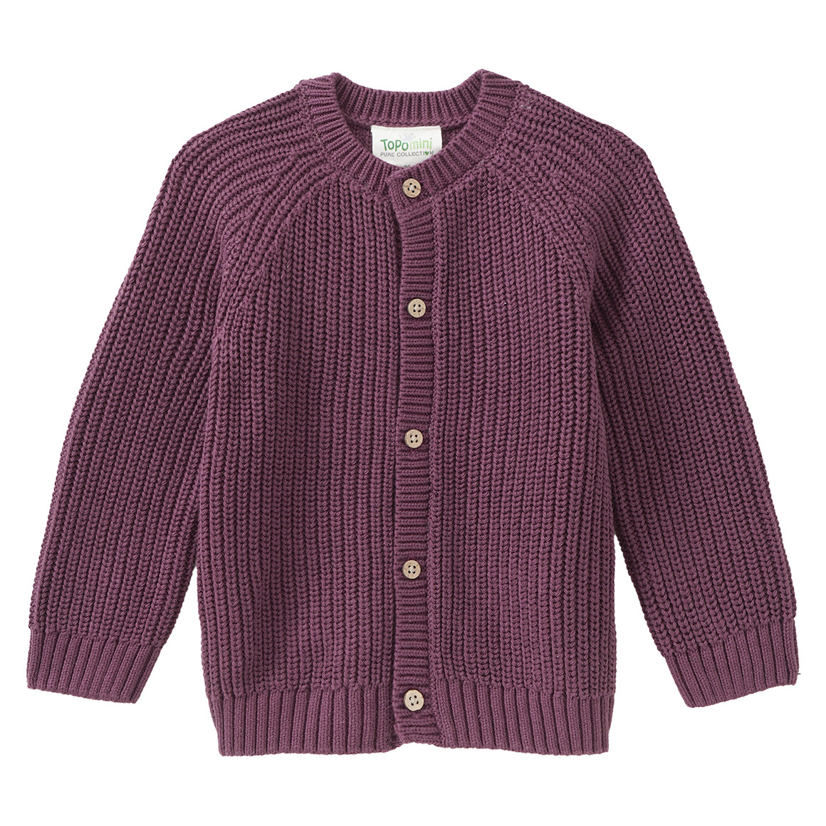 Baby Strickjacke mit Rippstruktur Baby Strickjacke mit Rippstruktur von Topomini