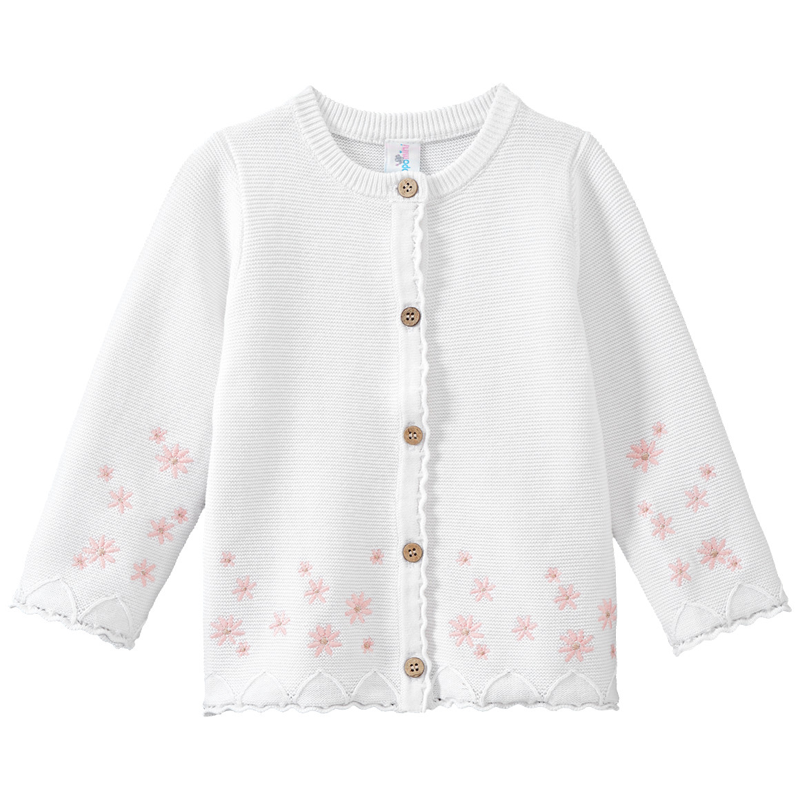 Baby Strickjacke mit Stickerei von Topomini